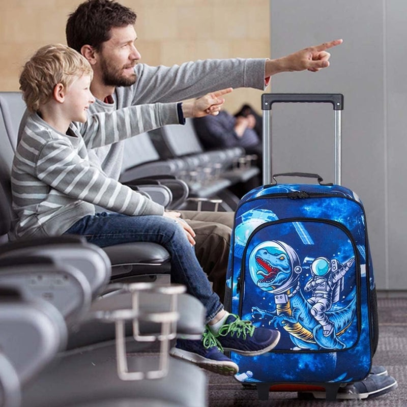 KLFVB Kids Luggage for Boys Girls, Cute Rolling Wheels Suitcase for Toddler, Children Travel Carry on Suitcase - Image 5